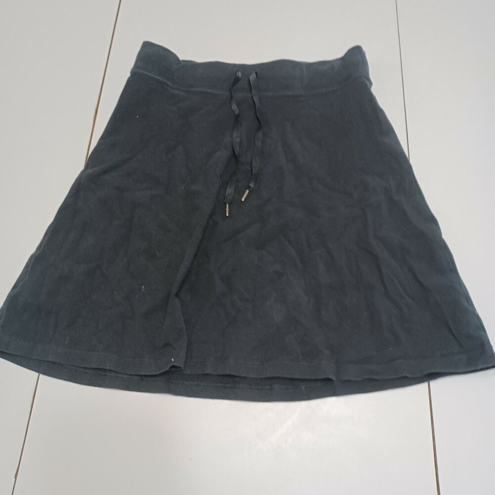 Alpine Design Womens Med Outdoor‎ Skirt Black Stretch Modest Elastic Waist Knee